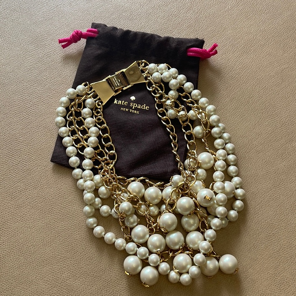 KATE SPADE Designer Multi-layered Pearl Necklace
